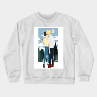 Ash and Eiji Ice Cream Kiss Crewneck Sweatshirt